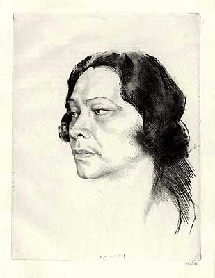 Tilla Durieux in half-left profile
