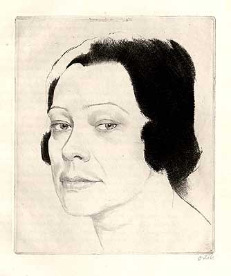 Tilla Durieux :  portrait in half profile